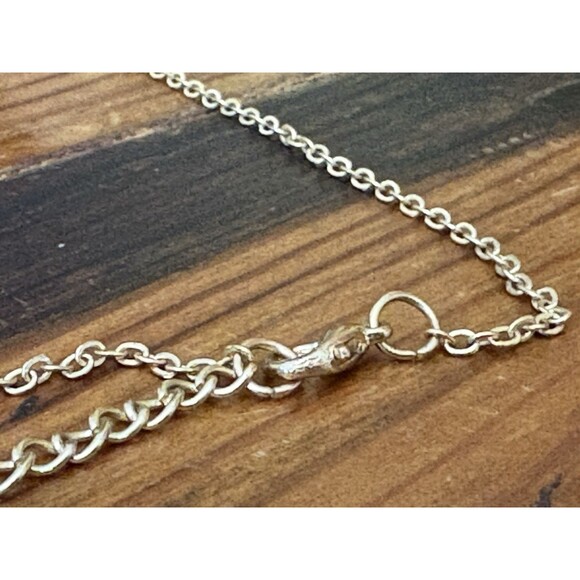 Vintage 18K Gold Plated Red/Clear Rhinestone Studded Pendant Necklace - Picture 5 of 9